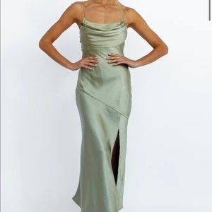 Fortunate One Forever Mine Maxi Dress Olive - Small